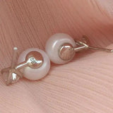Charming Pair 10-9mm Akoya Pearl Earrings 925S at Party