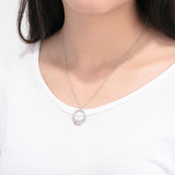 Personalized Name Circle Necklace with Birthstones - Family Gift