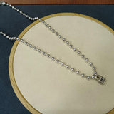 Electroplating 925 Silver Beads Chain Lock Necklace