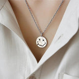 Vintage Portrait Coin Round Pendant Necklace 925 Sterling Silver