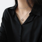 SHANICE 925 Sterling Silver INS Tattoo Choker Stretch Necklace