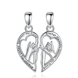 925 Silver BFF Hand Pendants Necklace Set
