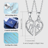 925 Silver BFF Hand Pendants Necklace Set