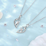 925 Silver BFF Hand Pendants Necklace Set