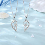 925 Silver BFF Hand Pendants Necklace Set