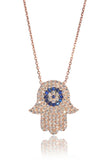 Hamse Hand Fatima's Guarding Hand Pendant Necklace Evel Eye