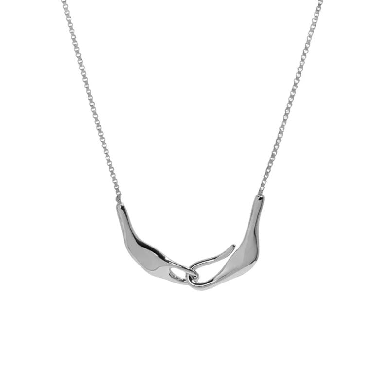 925 Silver Cross Wing Pendant Necklace Choker Women Gift