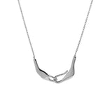 925 Silver Cross Wing Pendant Necklace Choker Women Gift