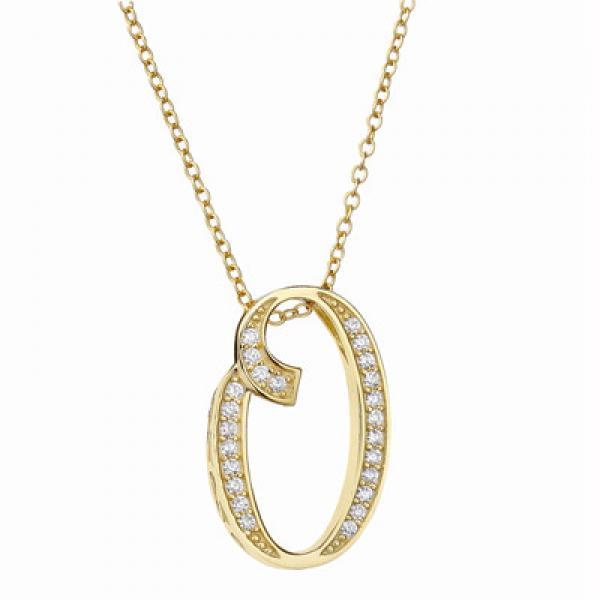 925 Silver Number 7 8 9 Pendant Necklace with Zircon for Women