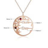 Family Tree Necklace Personalized 925 Sterling Silver Mothers Necklace
