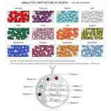 Family Tree Necklace Personalized 925 Sterling Silver Mothers Necklace