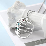 Family Tree Necklace Personalized 925 Sterling Silver Mothers Necklace