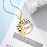 Family Tree Necklace Personalized 925 Sterling Silver Mothers Necklace
