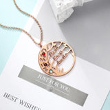 Family Tree Necklace Personalized 925 Sterling Silver Mothers Necklace