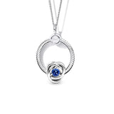 Eternity Circle Charm Necklace Set DIY Logo Charm Necklaces