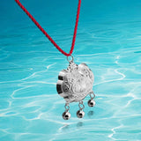 925 Sterling Silver Lock Pendant Necklace for Long Life