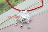 925 Sterling Silver Lock Pendant Necklace for Long Life