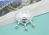 925 Sterling Silver Lock Pendant Necklace for Long Life