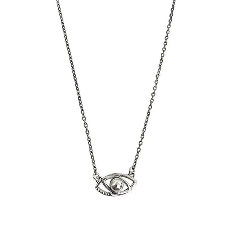 925 Silver Evil Eye Choker Necklace Hypoallergenic Jewelry