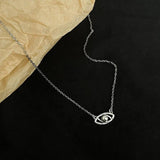925 Silver Evil Eye Choker Necklace Hypoallergenic Jewelry