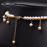 Beaded Tassel Choker Necklace w/ Fresh Water Pearl Jewelry
