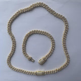 Rhinestone Dog Chain Collar Metal Cuban Link Dog Necklace