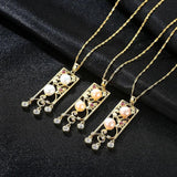 Engraved Allergy Prevention Silver Necklace with Zircon Pearl