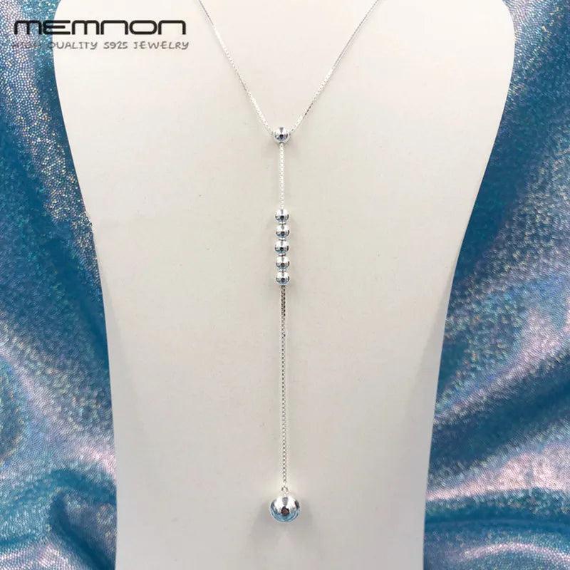 Sterling Silver Beads Pendant Necklace for Women
