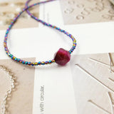 Tiger's Eye Hematite 925 Silver Choker Necklace