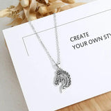 Eudora Horse Head Pendant Celtic Knot Vintage Silver Necklace