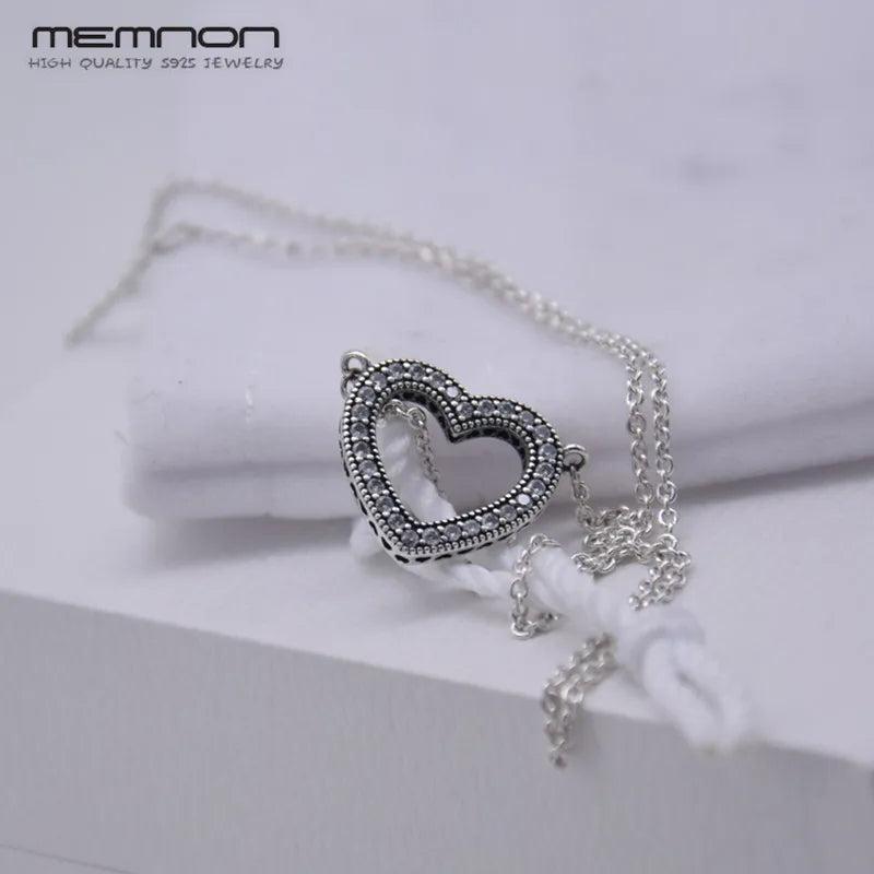 Loving Hearts Necklace 925 Sterling Silver Pendant Rose for Women