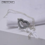 Loving Hearts Necklace 925 Sterling Silver Pendant Rose for Women