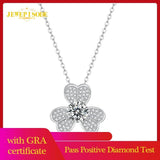 Real Moissanite Pendant Necklace 925 Sterling Silver Wedding Jewelry
