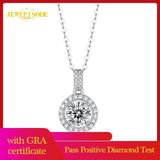 Real Moissanite Pendant Necklace 925 Sterling Silver Wedding Jewelry