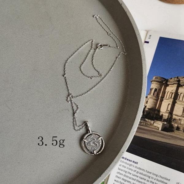 925 Silver Irregular Element Vintage Pendant Necklace for Women