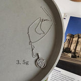 925 Silver Irregular Element Vintage Pendant Necklace for Women