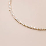 925 Sterling Silver Necklace Pearl Geometric Hexagon OT Buckle