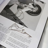925 Silver Key Pendant Bead Chain Necklace for Women