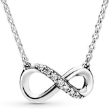 925 Silver T-bar Heart Two-tone Circles Daisy Flower Necklace