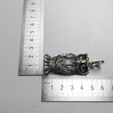 925 Sterling Silver Big and Small Owl Link Chain Necklace, Romantic Gift
