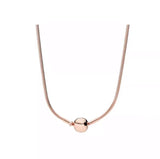 925 Sterling Silver Snake Chain Necklace with Clasp for Women