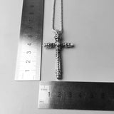 Skull Cross Pave 925 Silver Necklace, Vintage Gift For Men Women