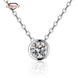 1CT Moissanite Pendant Necklace 925 Sterling Silver Wedding Party Jewelry