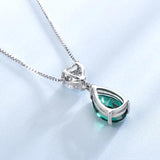 925 Silver Nano Emerald Zircon Necklace