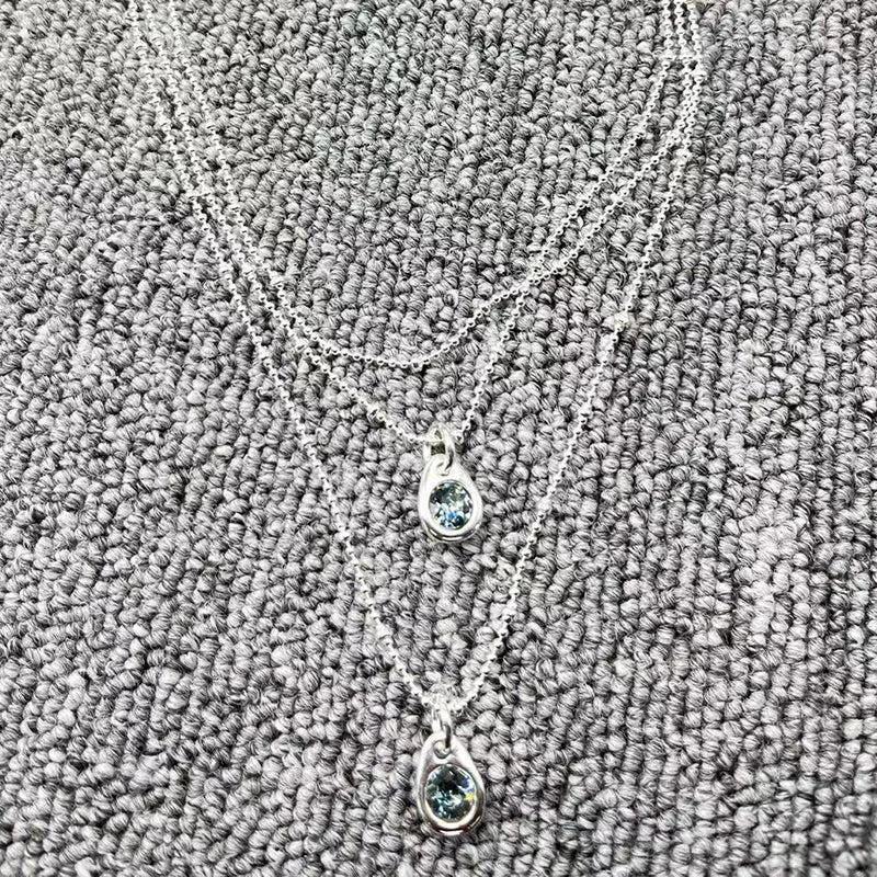 925 Round Sapphire Jewelry Electroplated by UNOde50