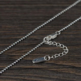 925 Silver Round Beads Necklace for Women Jewelry 1.5mm Thickness