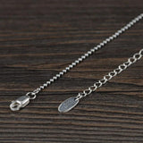 925 Silver Round Beads Necklace for Women Jewelry 1.5mm Thickness