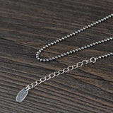 925 Silver Round Beads Necklace for Women Jewelry 1.5mm Thickness