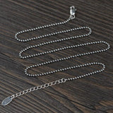 925 Silver Round Beads Necklace for Women Jewelry 1.5mm Thickness