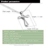 Vintage 925 Sterling Silver Cross Pendant Necklace Solid Choker Jewelry